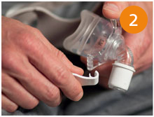 Etape 2 du guide de r&eacute;glage du masque Pico de Philips