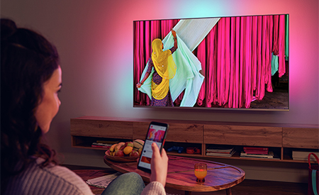 D'un appareil connect&eacute; &agrave; votre t&eacute;l&eacute;viseur Philips Smart&nbsp;TV mobile