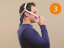 Etape 2 du guide de r&eacute;glage du masque Nuance Pro de Philips