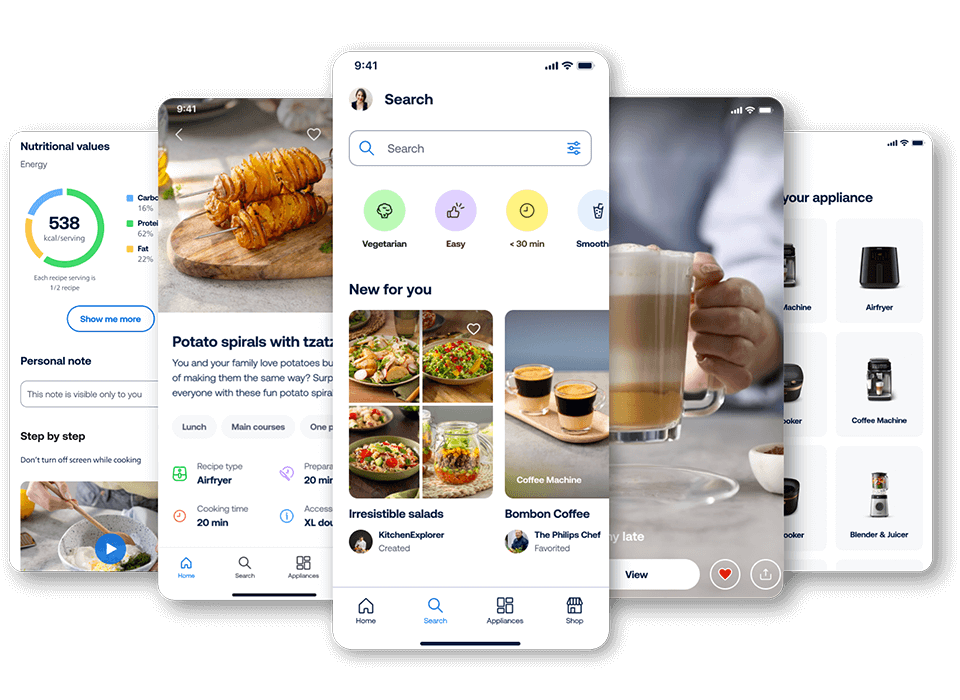 Plusieurs écrans de HomeID affichant différentes fonctionnalités de l'application
